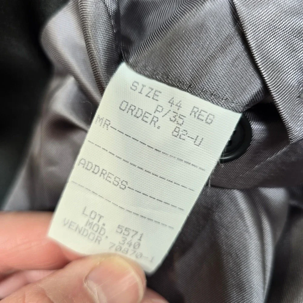 Stafford Tuxedo Suit Set Mens 44R 2 Piece Pants‎ 35x28 Black Jacket Formal Wear